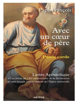 cover image of Avec un coeur de père--Patris Corde